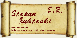 Stepan Ruhteski vizit kartica
